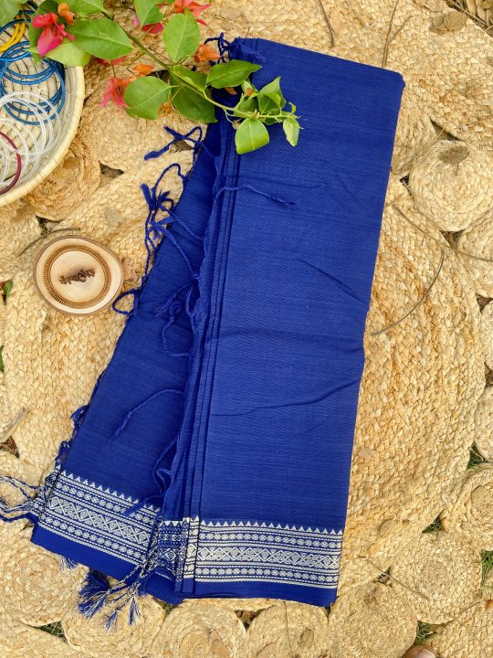 Cotton Blue Saree
