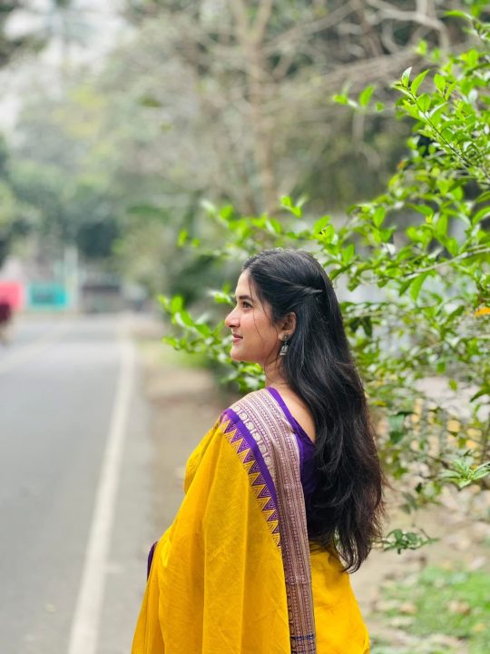 Yellow Cotton Saree - 3